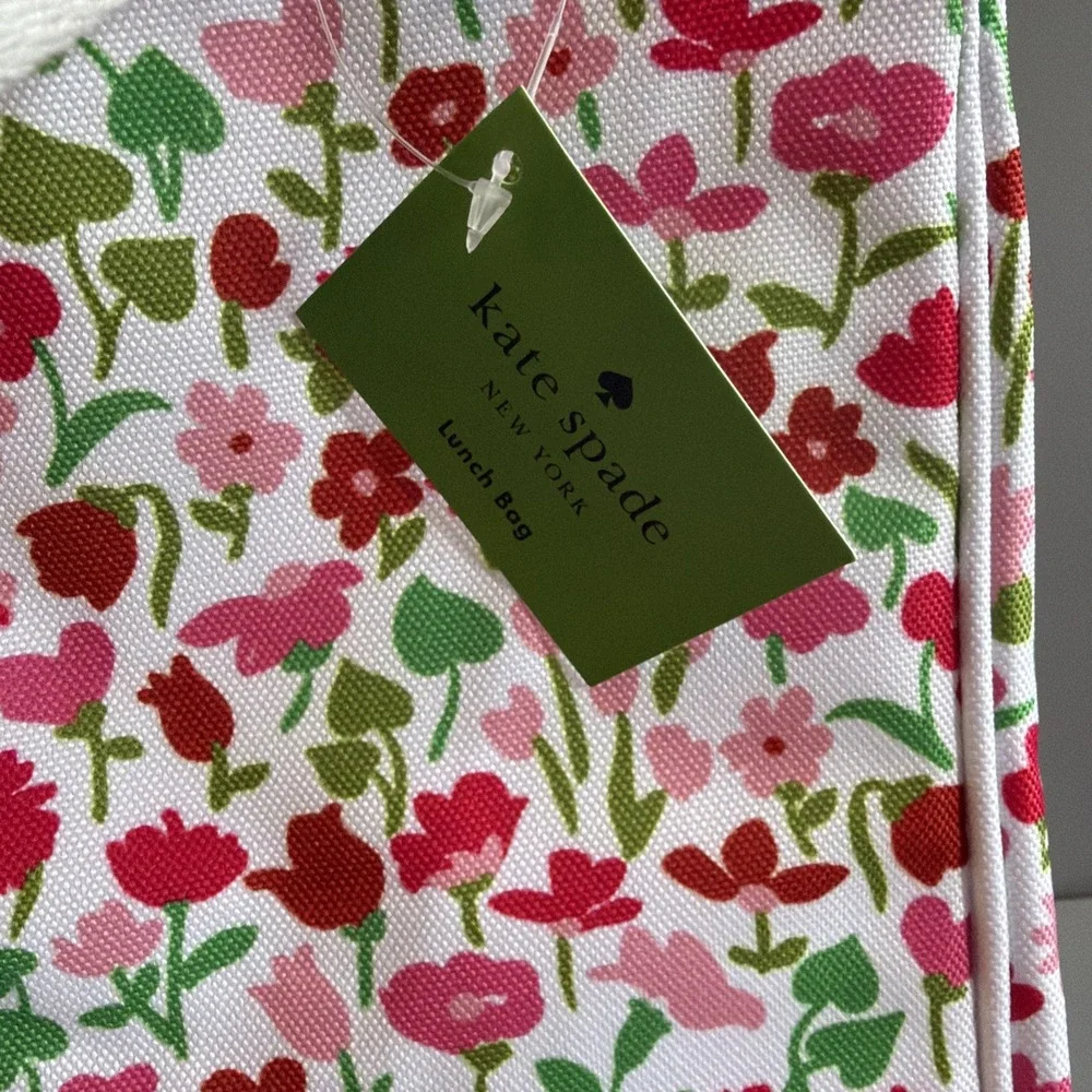 Kate Spade Floral Insulated Lunch Bag- Pink/Red Green New with Tags